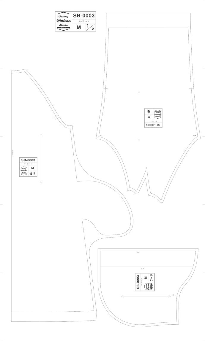 フードコート Sb 0003 Sewing Pattern Studio ソーイング向け型紙販売 ブティック社