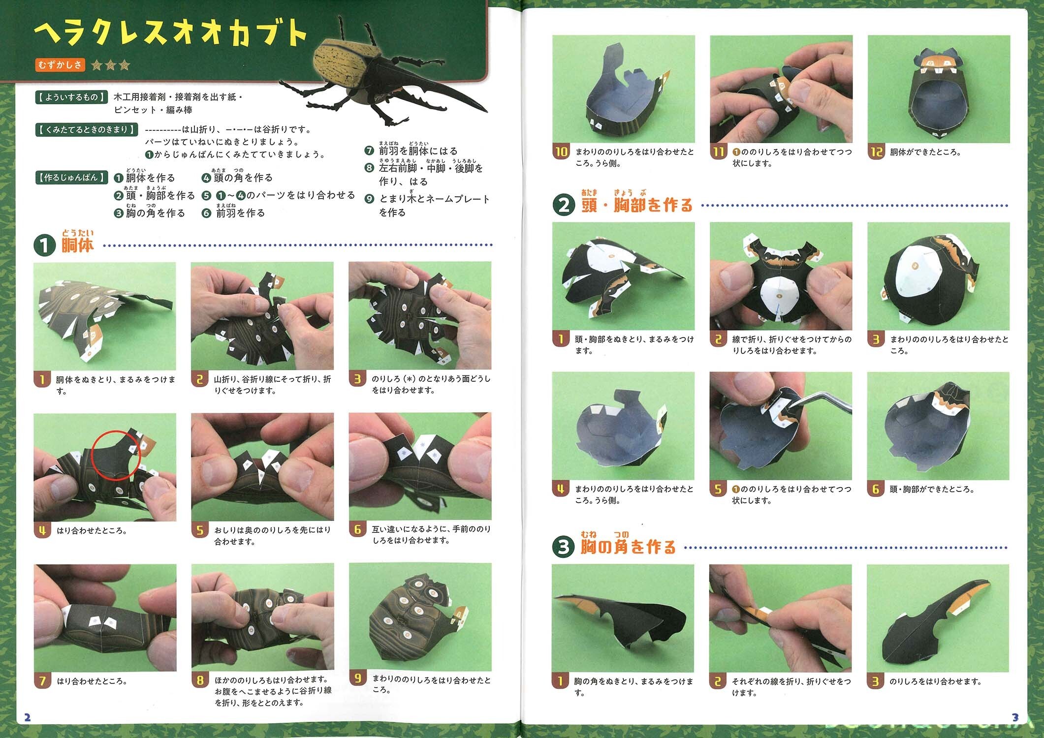 ペーパークラフトブック カブトムシ クワガタムシ 本の情報 ブティック社