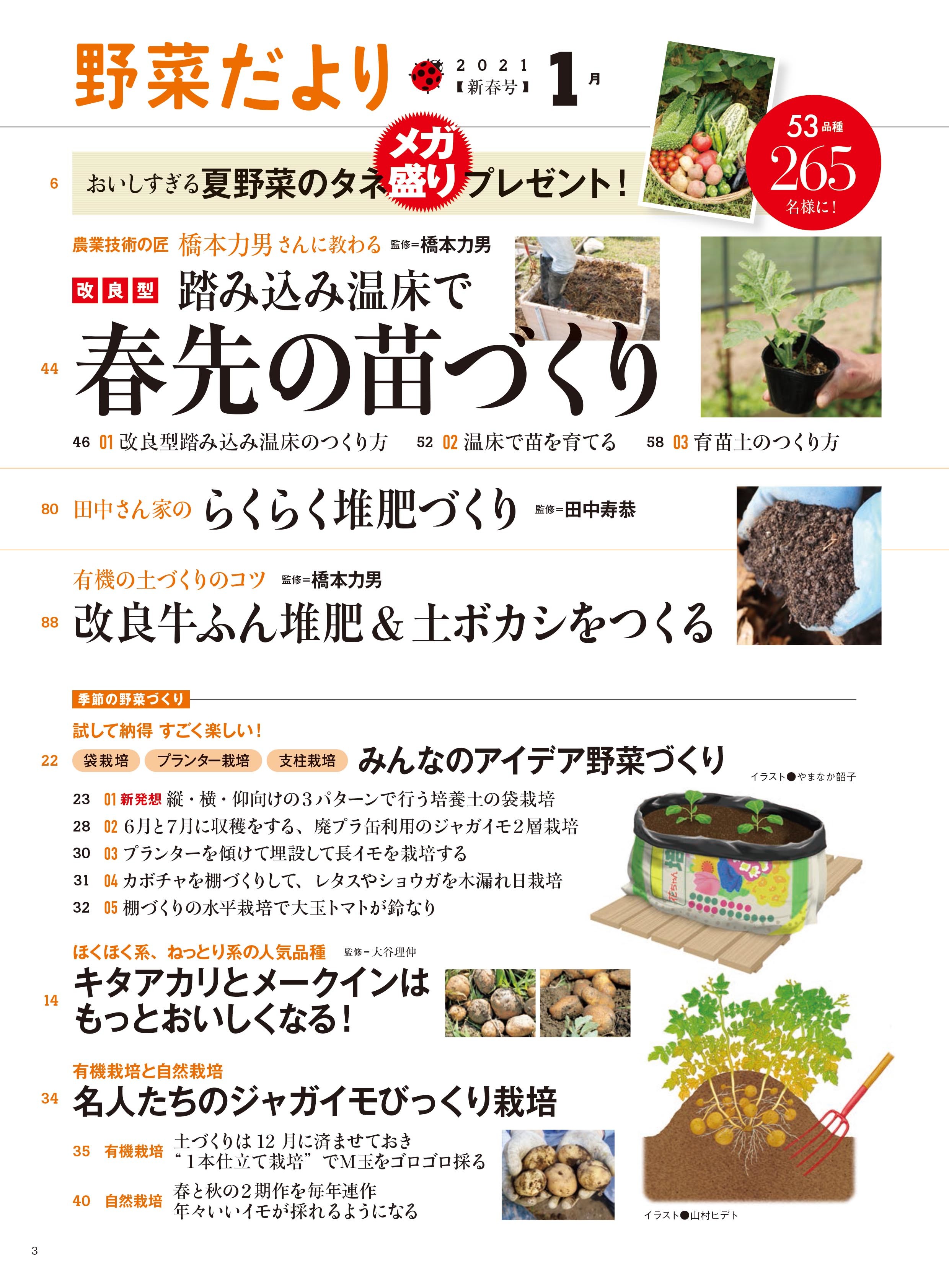 野菜だより21年1月号 本の情報 ブティック社