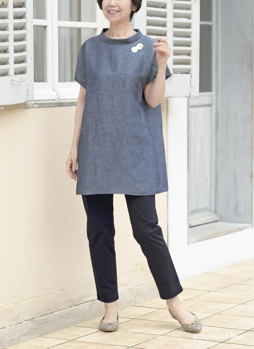 スタンドカラーのチュニック ワンピ Sb 0035 Sewing Pattern Studio ソーイング向け型紙販売 ブティック社