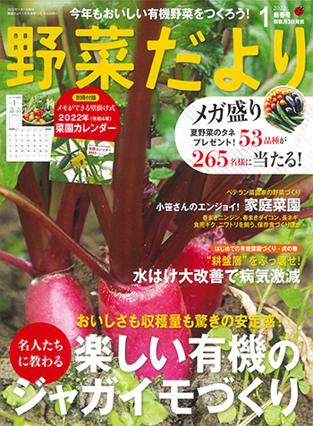野菜だより22年1月号 本の情報 ブティック社